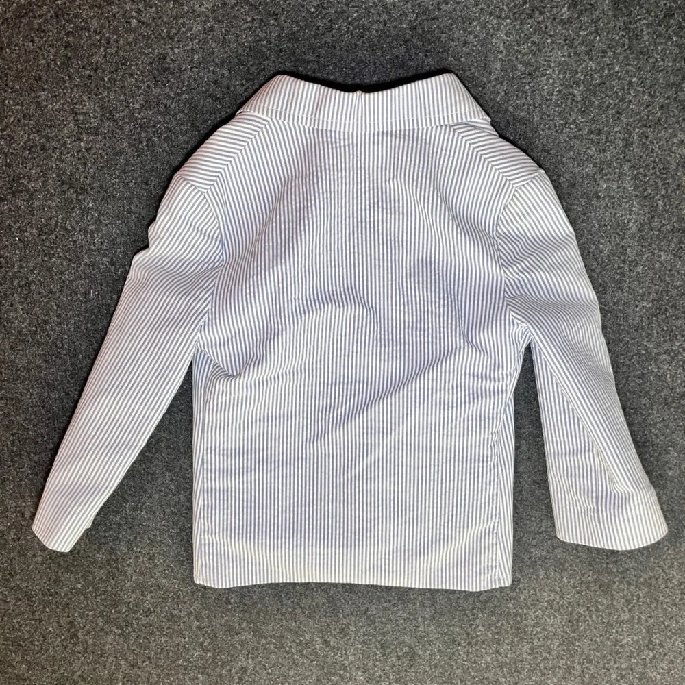 Seersucker Blazer Kids Size 3T Blue‎ White Striped Good Formal Jacket